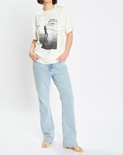 T-Shirt logo mop blanc