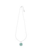 Collier Pompadour argenté/bleu