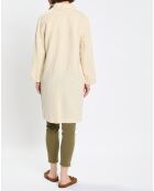 Manteau 100% Lin double boutonnage beige