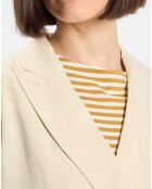 Manteau 100% Lin double boutonnage beige
