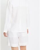 Blazer 100% Lin 1 bouton blanc