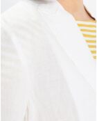 Blazer 100% Lin 1 bouton blanc