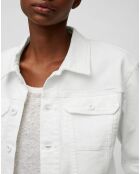 Veste en Jean crop blanche