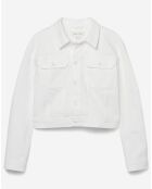 Veste en Jean crop blanche