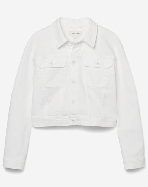 Veste en Jean crop blanche