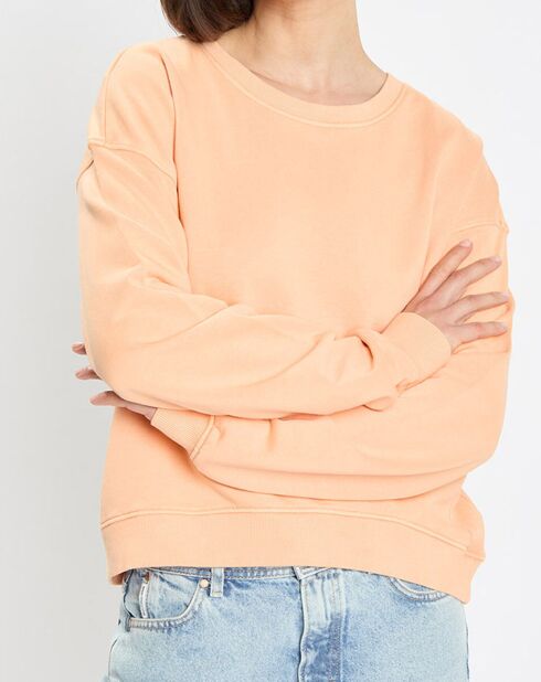 Sweat Crew Neck Coton Bio orange clair