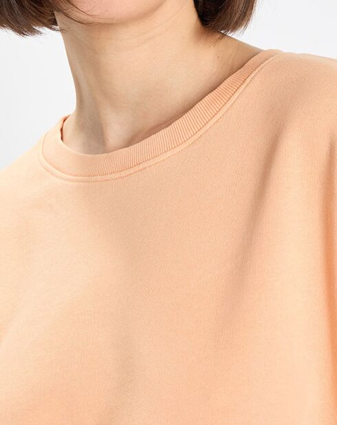 Sweat Crew Neck Coton Bio orange clair