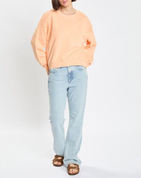 Sweat Crew Neck Coton Bio orange clair