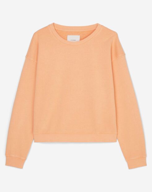 Sweat Crew Neck Coton Bio orange clair