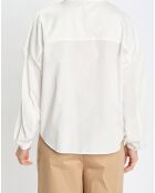 Chemise Col Mao Poche blanche