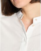 Chemise Col Mao Poche blanche
