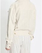 Veste en Lin mélangé Cropped gris clair