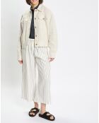 Veste en Lin mélangé Cropped gris clair