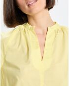 Chemise Col V en Coton Bio jaune