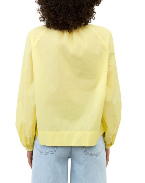 Chemise Col V en Coton Bio jaune