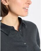 Chemise 100% Lin à Poche bleu marine