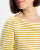 T-Shirt manches courtes Rayé Flame jaune