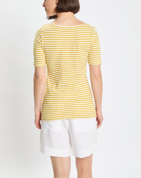 T-Shirt manches courtes Rayé Flame jaune