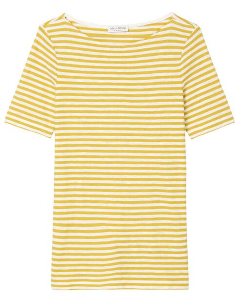 T-Shirt manches courtes Rayé Flame jaune