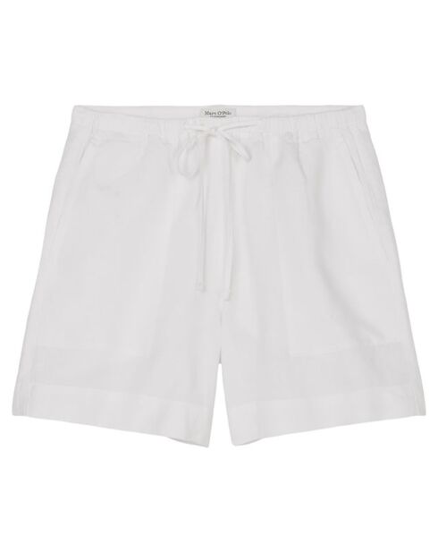 Short 100% Lin Elastique Kl blanc