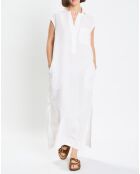 Robe Polo 100% Lin Longue Kl écrue