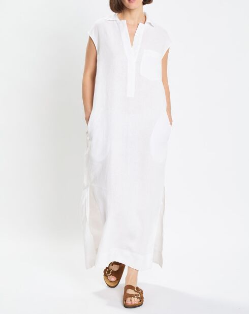 Robe Polo 100% Lin Longue Kl écrue