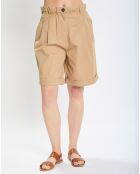 Short Paperbag pinces beige