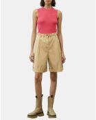Short Paperbag pinces beige