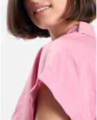 Chemise regular manches courtes rose