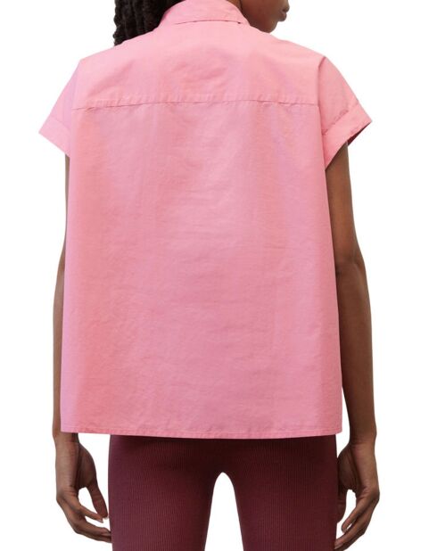 Rosafarbenes reguläres Kurzarmhemd