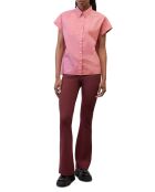 Chemise regular manches courtes rose