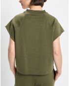 T-Shirt loose Crop kaki