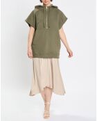 Sweat sans manches à capuche kaki