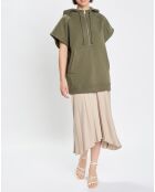 Sweat sans manches à capuche kaki