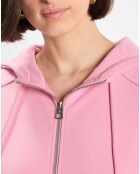 Sweat sans manches à capuche rose