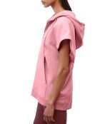 Sweat sans manches à capuche rose