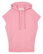 Sweat sans manches à capuche rose