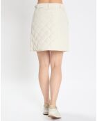 Jupe courte matelassée Padded écrue