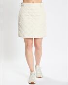 Jupe courte matelassée Padded écrue
