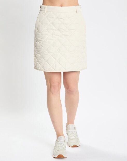 Jupe courte matelassée Padded écrue