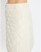 Jupe courte matelassée Padded écrue