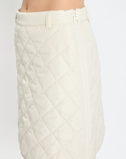 Jupe courte matelassée Padded écrue