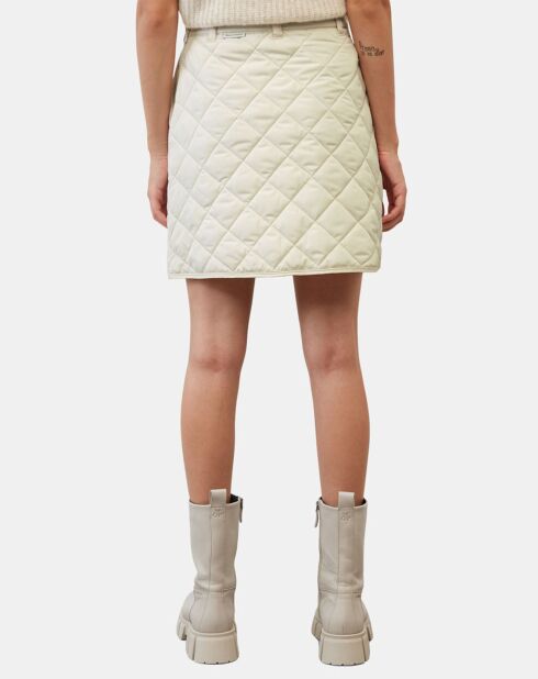 Jupe courte matelassée Padded écrue
