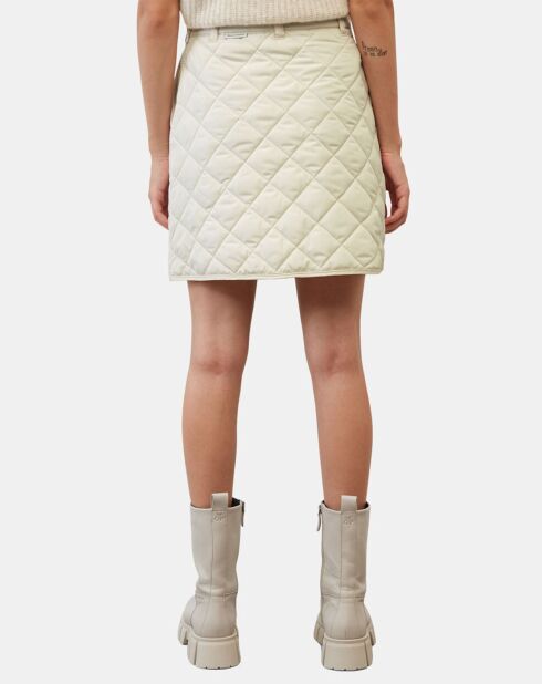 Jupe courte matelassée Padded écrue