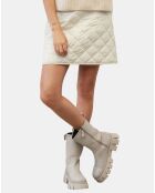 Jupe courte matelassée Padded écrue