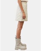 Jupe courte matelassée Padded écrue