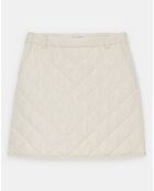 Jupe courte matelassée Padded écrue