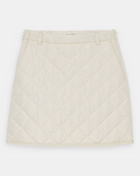 Jupe courte matelassée Padded écrue