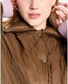 Parka boutons nylon marron