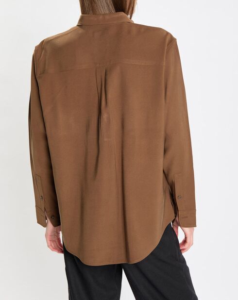 Chemise fluide marron